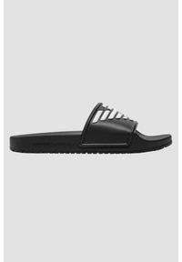 Emporio Armani - EMPORIO ARMANI Czarne klapki Mules PVC logo. Kolor: czarny