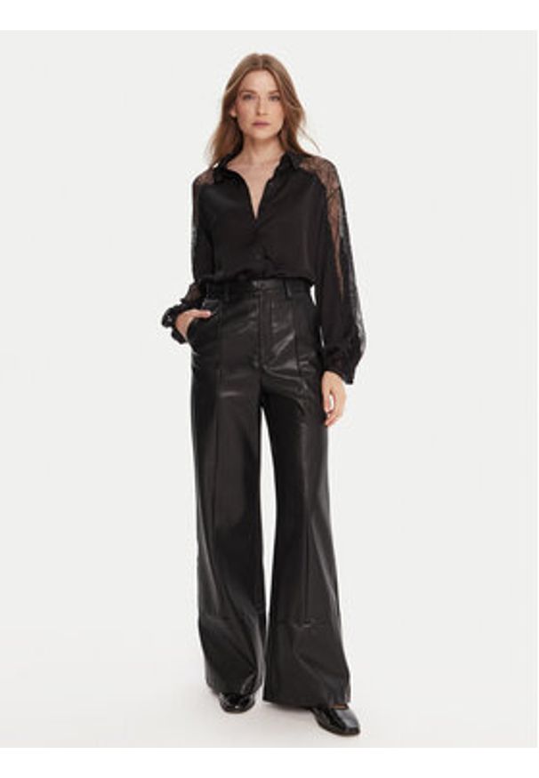 TwinSet - TWINSET Koszula 252LL2TBB Czarny Regular Fit. Kolor: czarny. Materiał: wiskoza