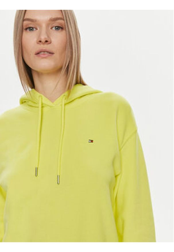 TOMMY HILFIGER - Tommy Hilfiger Bluza Flag WW0WW41245 Żółty Regular Fit. Kolor: żółty. Materiał: bawełna