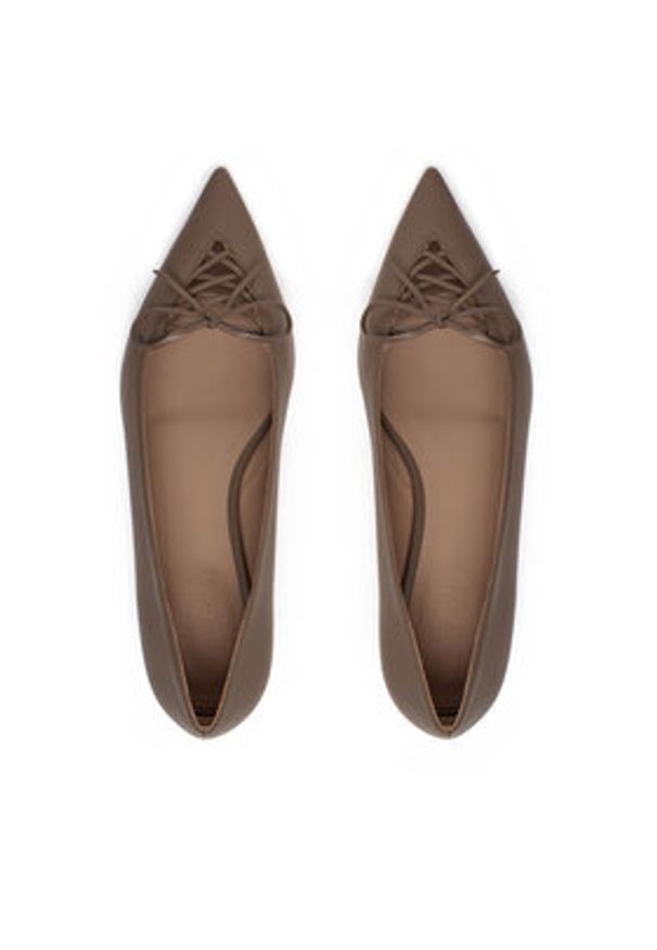 MALONE SOULIERS Baleriny Hedy Flat 10-2 Brązowy. Kolor: brązowy. Materiał: skóra