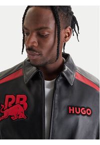 Hugo - HUGO Kurtka skórzana Lugor 50559737 Czarny Regular Fit. Kolor: czarny. Materiał: skóra #3