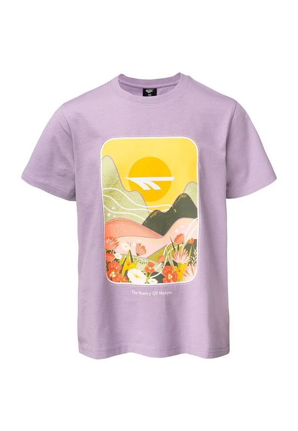 Hi-tec - Koszulka Z Krótkim Rękawem Z Poezją Dla Dzieci/dzieci. Kolor: fioletowy. Długość rękawa: krótki rękaw. Długość: krótkie. Sport: turystyka piesza