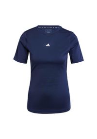 Adidas - Koszulka Techfit Training. Kolor: niebieski. Materiał: materiał, dzianina. Technologia: Techfit (Adidas). Sport: fitness #2