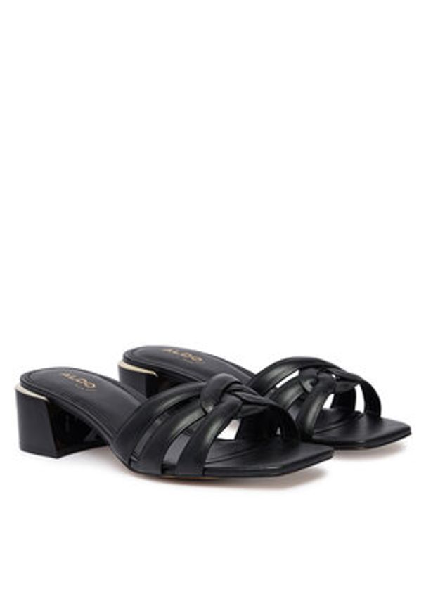 Aldo Klapki Hanne 13917593 Czarny. Kolor: czarny. Materiał: skóra