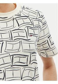 TOMMY HILFIGER - Tommy Hilfiger T-Shirt WW0WW49646 Biały Boxy Fit. Kolor: biały. Materiał: bawełna #4
