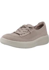 skechers - Kapcie SKECHERS ARCH FIT LAGUNA Brązowy. Kolor: brązowy. Materiał: tkanina