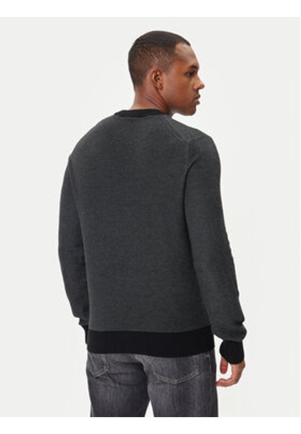 BOSS Sweter Klapok 50548673 Czarny Regular Fit. Kolor: czarny. Materiał: bawełna