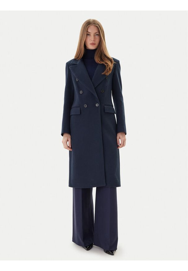 Maryley Płaszcz przejściowy 25IB807/01BL Granatowy Regular Fit. Kolor: niebieski. Materiał: syntetyk