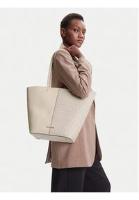 MICHAEL Michael Kors Torebka Flora 30T5GFFT3B Beżowy. Kolor: beżowy. Materiał: skórzane #4