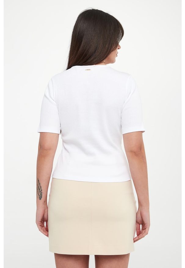 Twinset Milano - T-shirt damski z haftem TWINSET. Wzór: haft