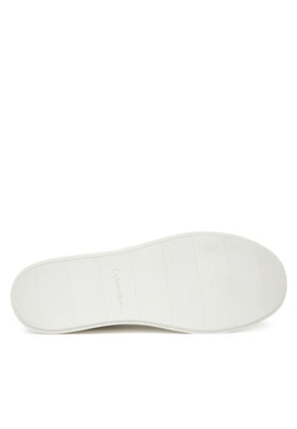Calvin Klein Sneakersy Low Top Lace Up Lth HM0HM01971 Biały. Kolor: biały. Materiał: skóra