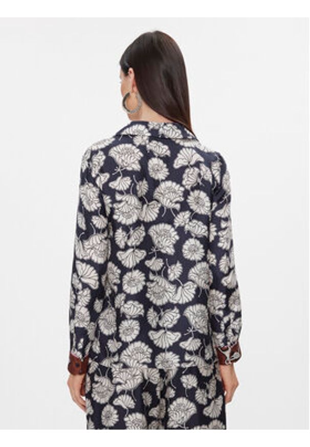 Weekend Max Mara Koszula Palla 2415111101 Granatowy Regular Fit. Kolor: niebieski. Materiał: jedwab