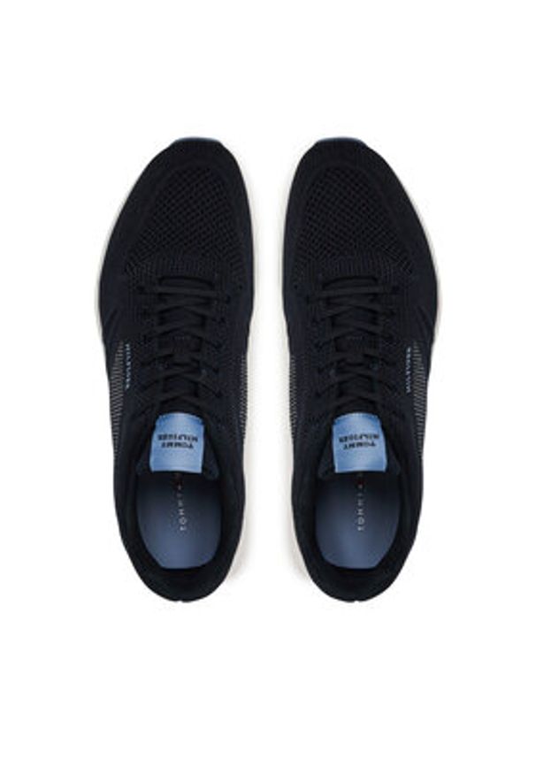 TOMMY HILFIGER - Tommy Hilfiger Sneakersy Modern Comfort Run Knit FM0FM05524 Granatowy. Kolor: niebieski. Materiał: materiał. Sport: bieganie