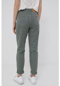 Vero Moda jeansy damskie high waist. Stan: podwyższony. Kolor: zielony #3