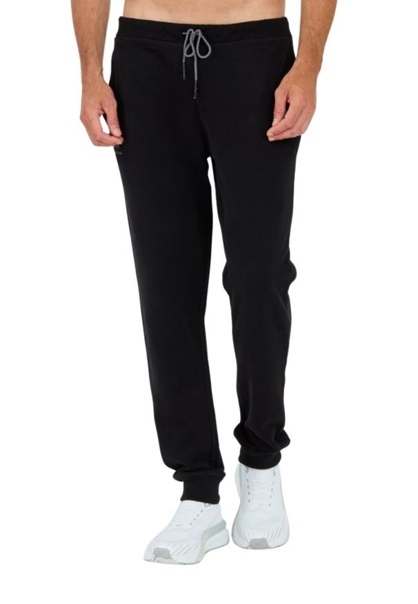 La Martina - LA MARTINA Czarne męskie spodnie dresowe, Rozmiar S. Kolor: czarny. Materiał: dresówka