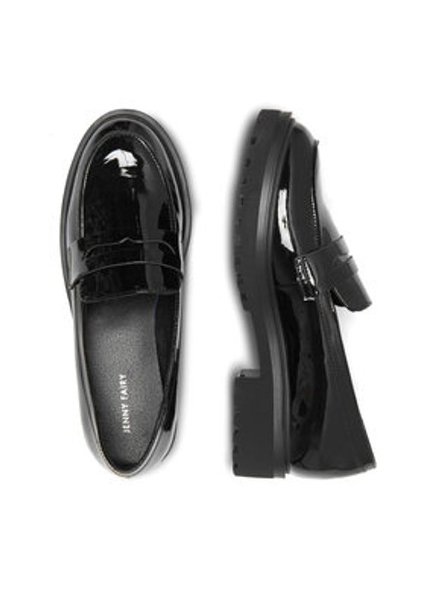 Jenny Fairy Loafersy WYL3166-5 Czarny. Kolor: czarny. Materiał: skóra