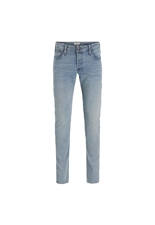 Jeansy Jack & Jones Glenn 774 niebieski denim. Kolor: niebieski. Materiał: denim, jeans. Sport: skateboard