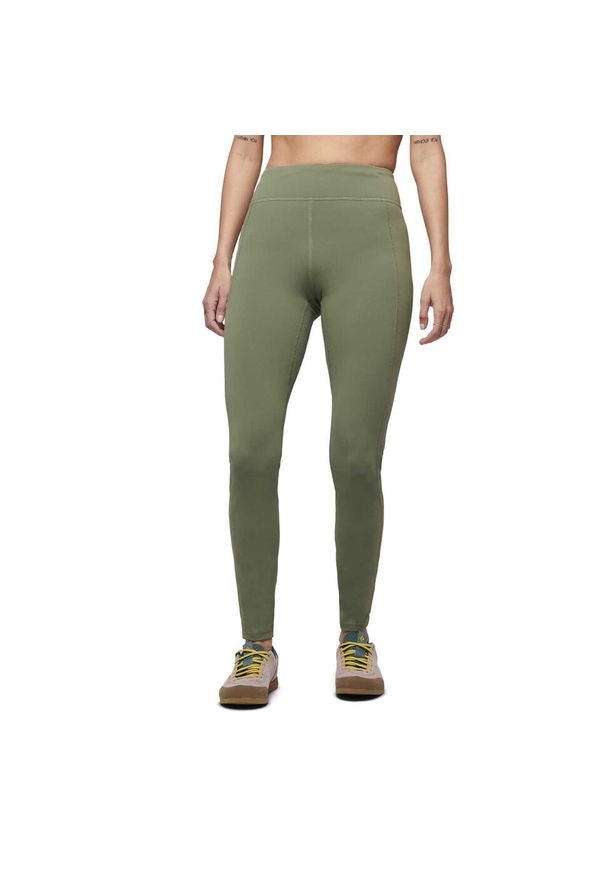 Damskie legginsy Black Diamond Session. Kolor: czarny, wielokolorowy, zielony. Sport: turystyka piesza