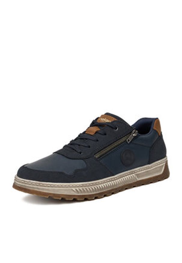 Rieker Sneakersy 37029-16 Granatowy. Kolor: niebieski. Materiał: syntetyk, materiał