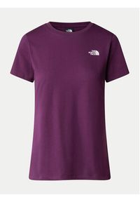 The North Face T-Shirt Simple Dome NF0A87NH Fioletowy Regular Fit. Kolor: fioletowy. Materiał: bawełna