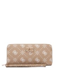 Guess Portfel Emelie Logo Slg SWGP99 28146 Beżowy. Kolor: beżowy. Materiał: skóra #1
