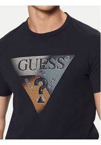 Guess T-Shirt M5RI14 J1314 Granatowy Slim Fit. Kolor: niebieski. Materiał: bawełna #5