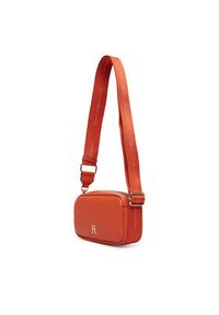 TOMMY HILFIGER - Tommy Hilfiger Torebka Th Logotape Camera Bag AW0AW18741 Pomarańczowy. Kolor: pomarańczowy. Materiał: skórzane #5