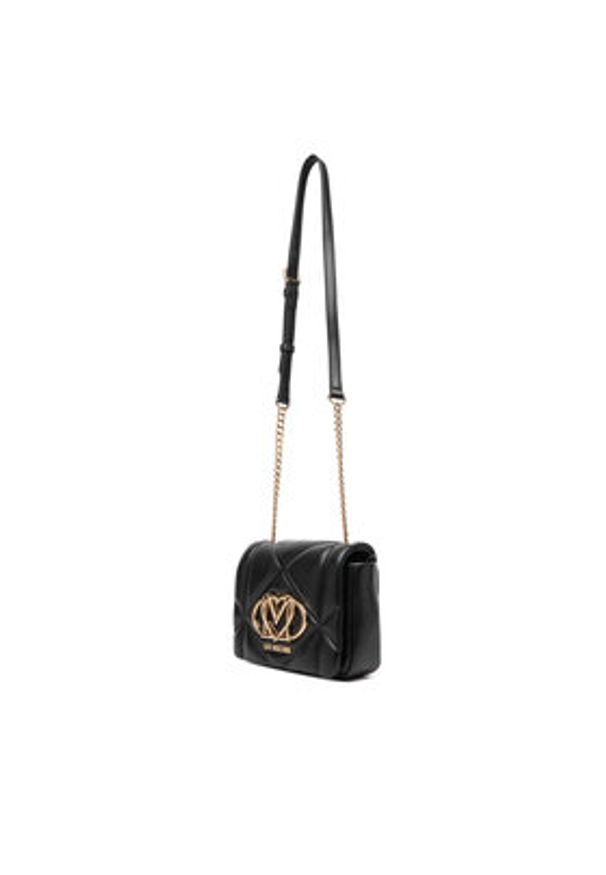 Love Moschino - LOVE MOSCHINO Torebka JC4188PP0NLC0000 Czarny. Kolor: czarny. Materiał: skórzane