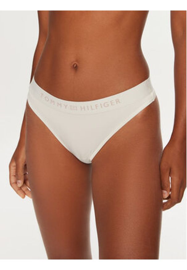 TOMMY HILFIGER - Tommy Hilfiger Stringi UW0UW05510 Écru. Materiał: syntetyk
