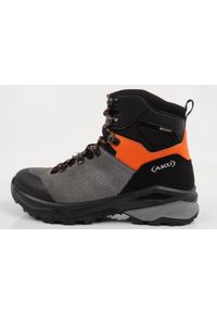 Buty sportowe trekkingowe męskie Aku Adapta Gore-tex wytrzymałe. Kolor: czarny, szary, wielokolorowy. Materiał: skóra, materiał. Szerokość cholewki: normalna. Technologia: Gore-Tex