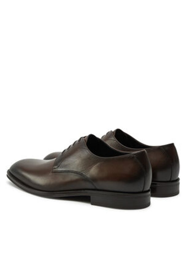 BOSS Półbuty Derby 50536535 Brązowy. Kolor: brązowy. Materiał: skóra