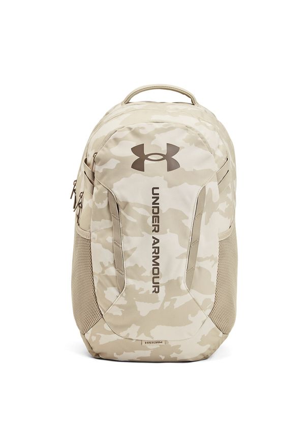 Plecak treningowy uniseks Under Armour UA Hustle 6.0 Backpack - beżowy. Kolor: beżowy. Materiał: materiał, poliester