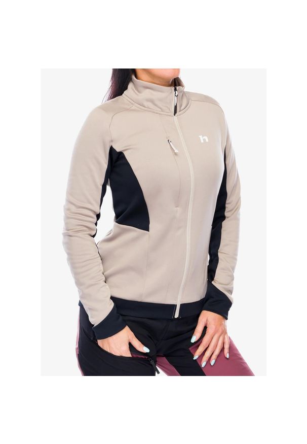 Bluza rozpinana damska Hannah Nela. Kolor: beżowy. Sezon: zima. Sport: narciarstwo