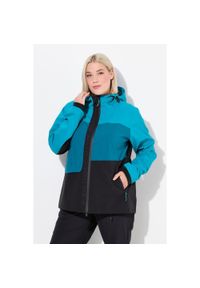 ULLA POPKEN - Damskie Kurtka przeciwdeszczowa HYPRAR wodoodporna dwukierunkowy zamek. Kolekcja: plus size. Kolor: czarny. Materiał: materiał, poliester, elastan. Sport: turystyka piesza #1