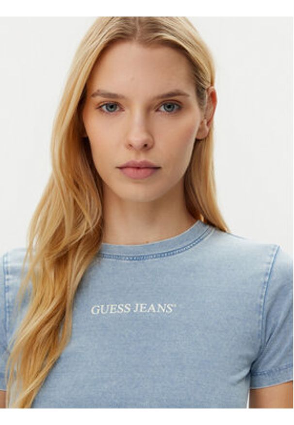 Guess T-Shirt W5GI41 KCTL1 Niebieski Regular Fit. Kolor: niebieski. Materiał: bawełna