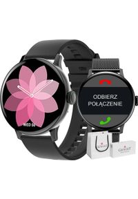 Smartwatch Giewont Smartwatch Damski Giewont GW330-3 Czarny-Czarny Pasek Silikonowy + Czarna Bransoleta. Rodzaj zegarka: smartwatch. Kolor: czarny #1