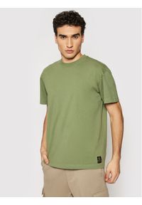 Deus Ex Machina T-Shirt Plain Military DMP201810 Zielony Boxy Fit. Kolor: zielony. Materiał: bawełna
