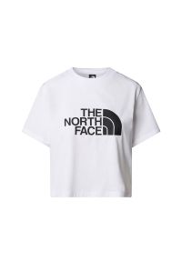 Koszulka damska The North Face Easy 0A8A6HFN41 - biała. Kolor: biały. Materiał: poliester, bawełna. Długość rękawa: krótki rękaw. Długość: krótkie. Wzór: nadruk