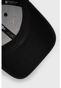 New Era czapka bawełniana kolor czarny z aplikacją. Kolor: czarny. Materiał: bawełna. Wzór: aplikacja #4