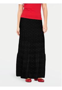 only - ONLY Spódnica maxi Luna 15353206 Czarny Regular Fit. Kolor: czarny. Materiał: bawełna #8