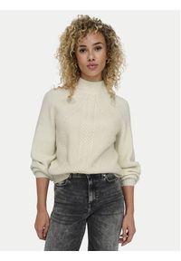 only - ONLY Golf Katia 15324678 Écru Regular Fit. Typ kołnierza: golf. Materiał: syntetyk #6