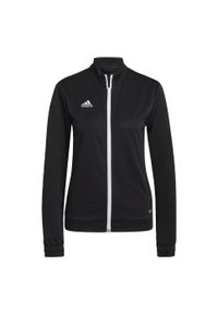 Adidas - Entrada 22 Track Jacket. Kolor: czarny. Materiał: poliester, materiał. Sport: piłka nożna