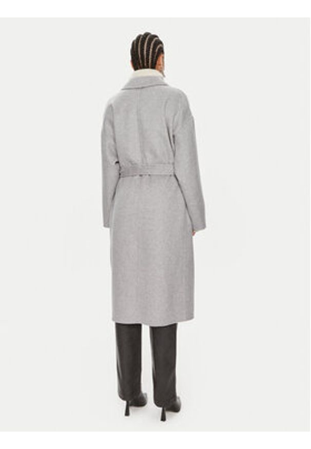 Calvin Klein Płaszcz wełniany K20K207089 Szary Oversize. Kolor: szary. Materiał: wełna