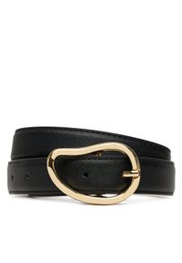 Pieces Pasek Damski Pcsigne Jeans Belt 17156585 Czarny. Kolor: czarny. Materiał: skóra