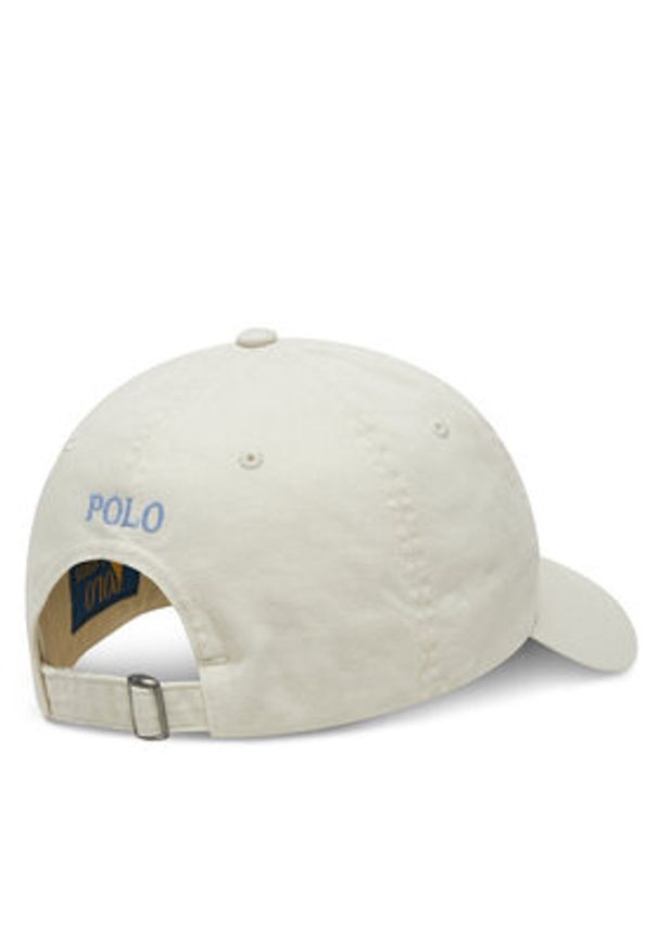Polo Ralph Lauren Czapka z daszkiem 211912843051 Biały. Kolor: biały. Materiał: bawełna, materiał