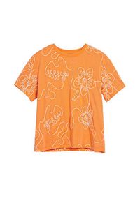 Desigual T-Shirt Genova 26SWTK48 Pomarańczowy Regular Fit. Kolor: pomarańczowy. Materiał: bawełna #3