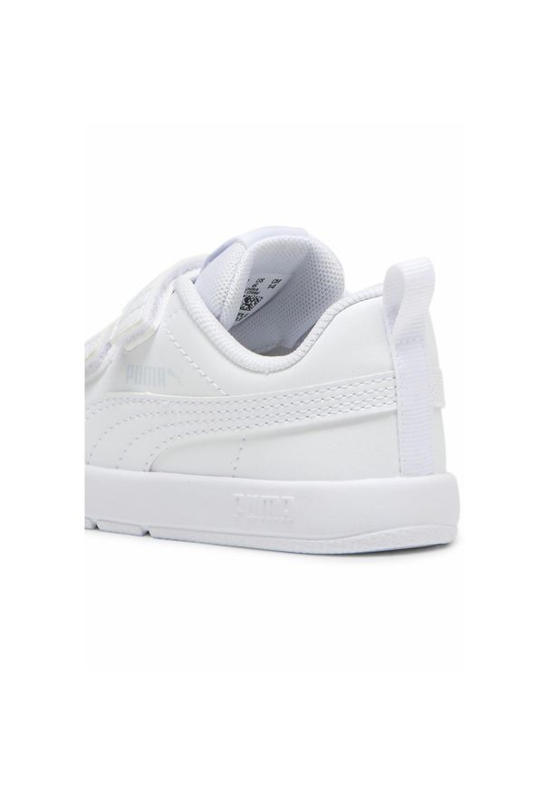Puma - Sneakersy dla małych dzieci Courtflex V3 PUMA White Silver Mist Gray. Kolor: biały, wielokolorowy, szary