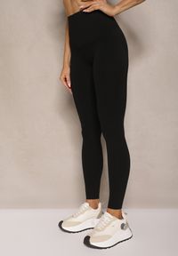 Renee - Czarne Basicowe Legginsy High Waist Tofelia. Okazja: na co dzień. Stan: podwyższony. Kolor: czarny. Styl: klasyczny, casual #5