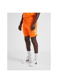 Spodenki piłkarskie męskie Hummel Core XK Poly Shorts. Kolor: pomarańczowy, żółty, wielokolorowy. Sport: piłka nożna