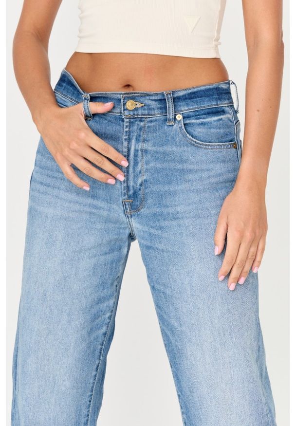 7 FOR ALL MANKIND Błękitne jeansy damskie THE MODERN STRAIGHT TRILIG, Rozmiar 30. Kolor: niebieski